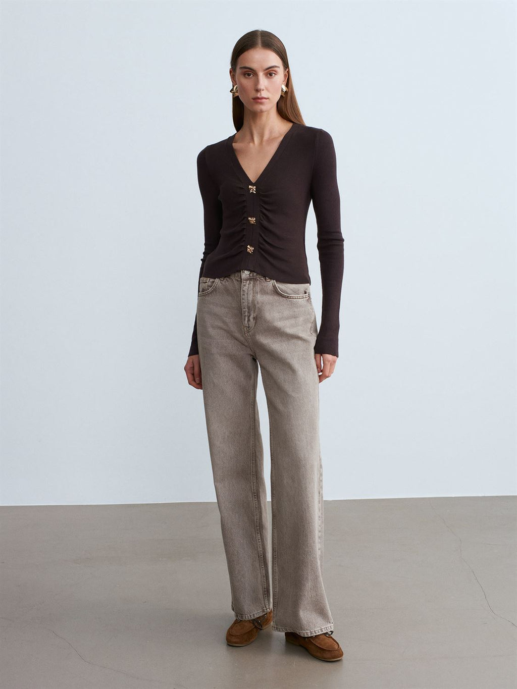 Fitted Button Cardigan