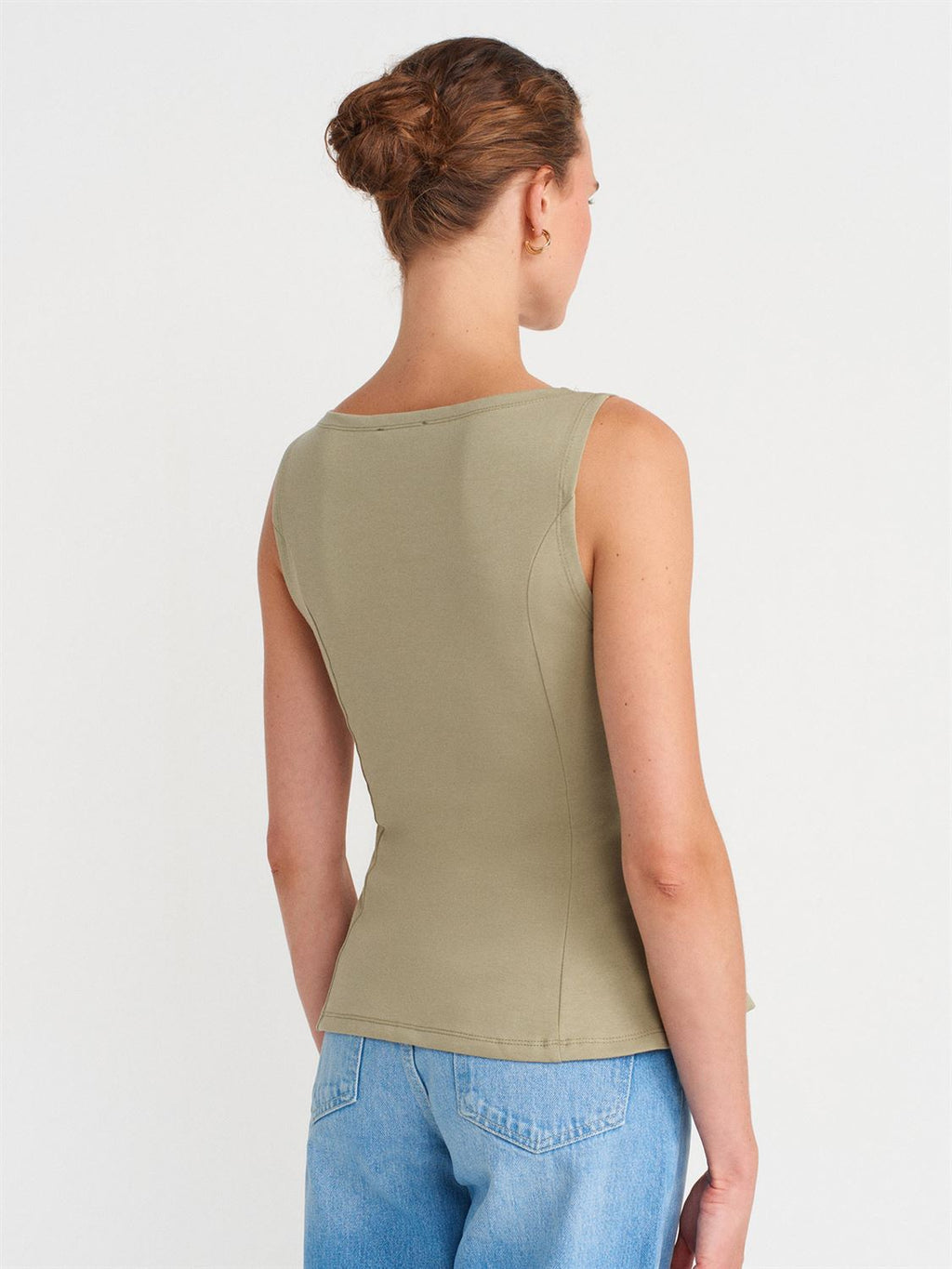 Boat Neck Peplum Top
