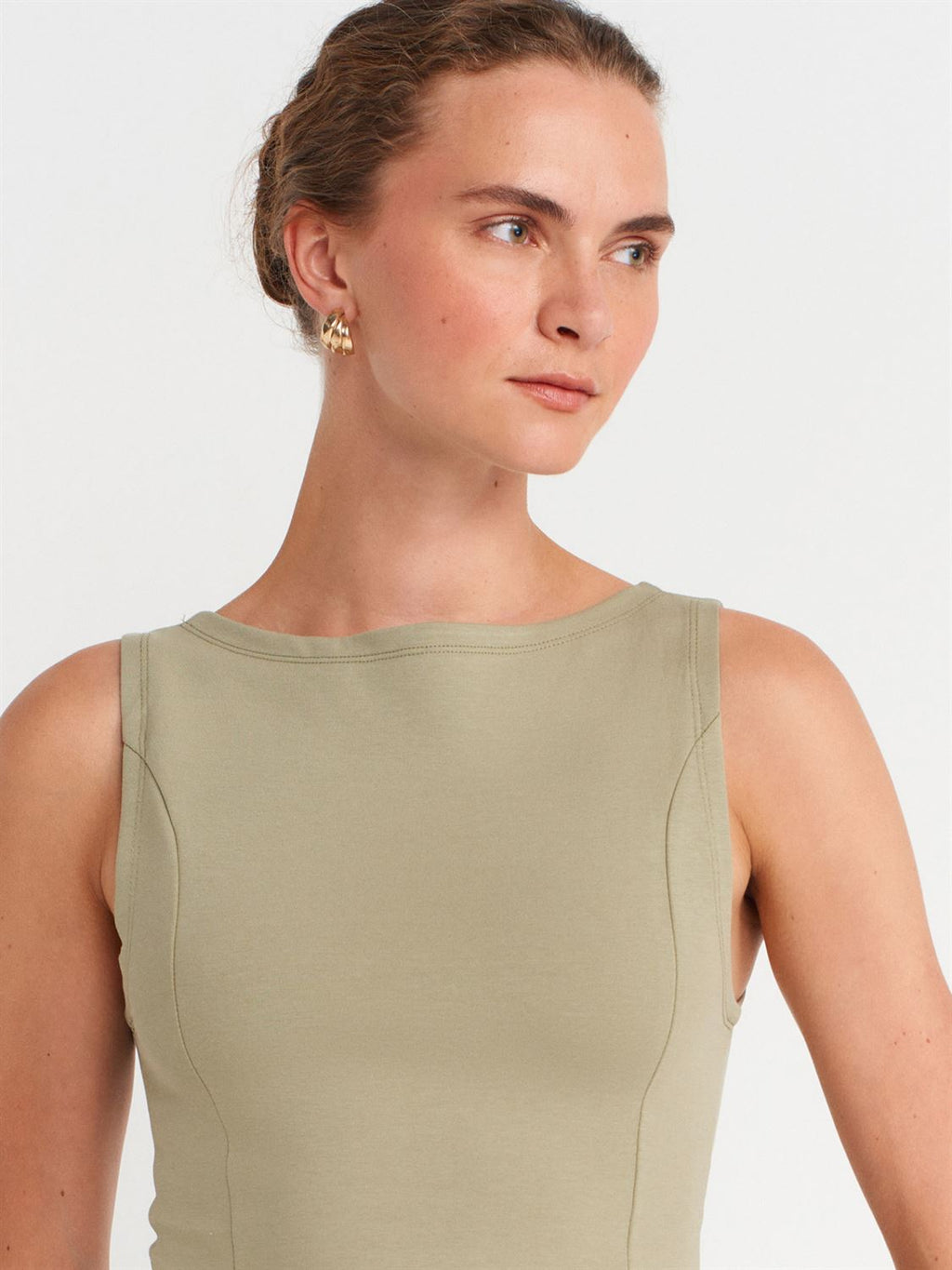 Boat Neck Peplum Top