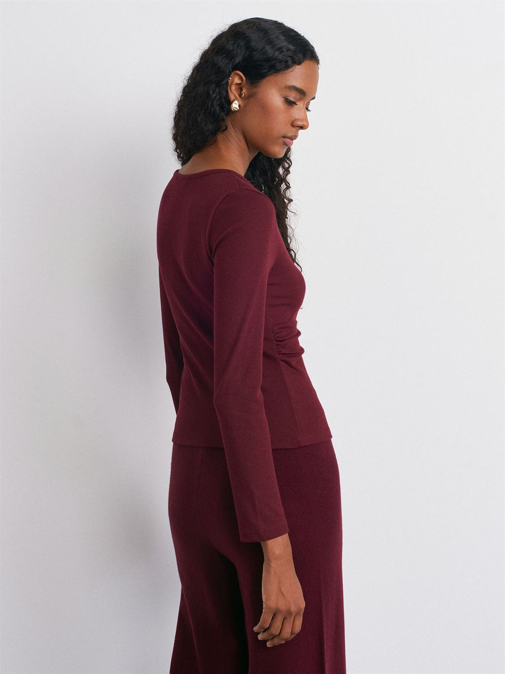 Slim Fit Button Top