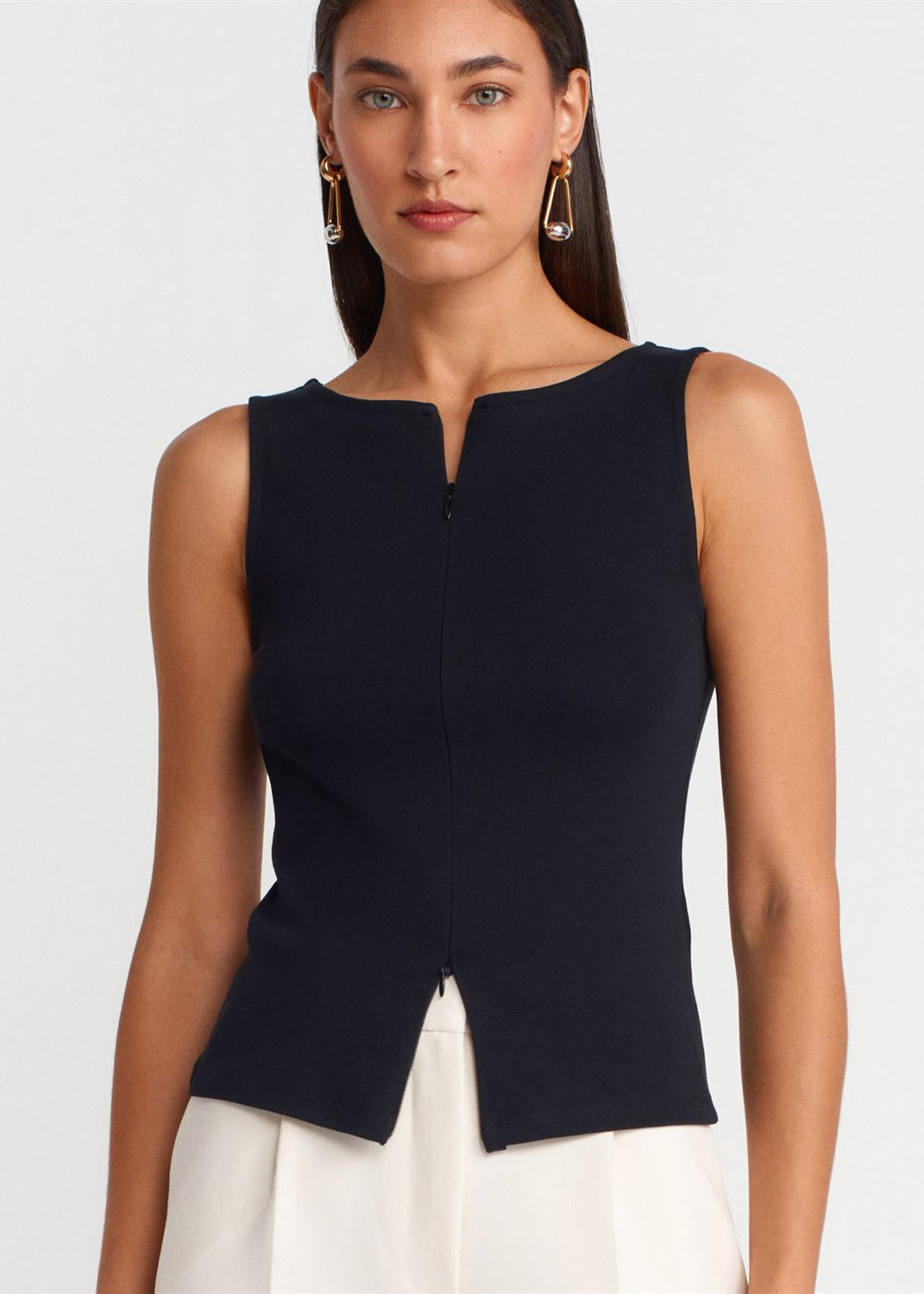 Zip Front Top