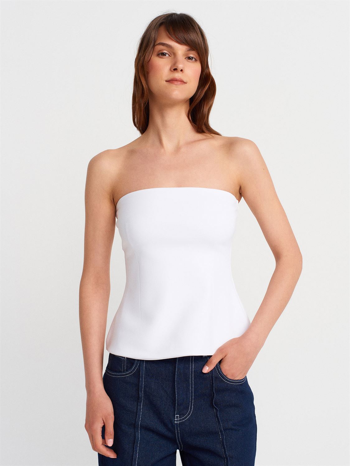Strapless Flared Top