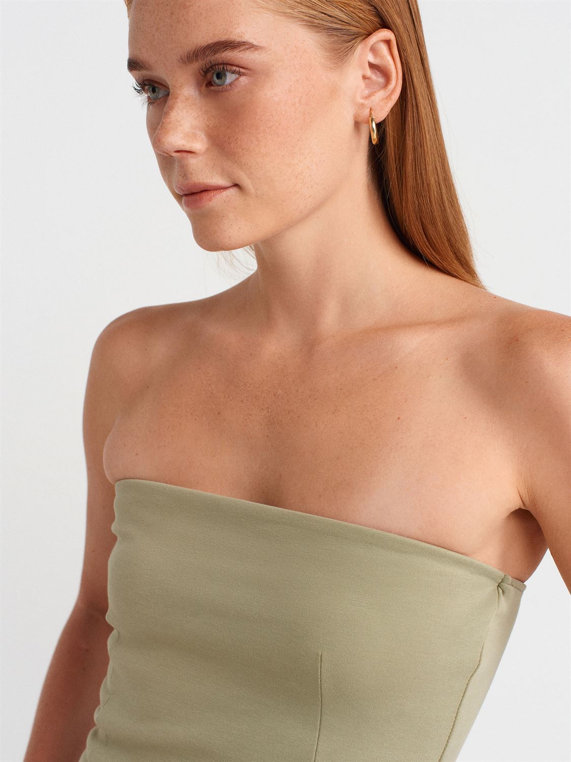 Strapless Flared Top