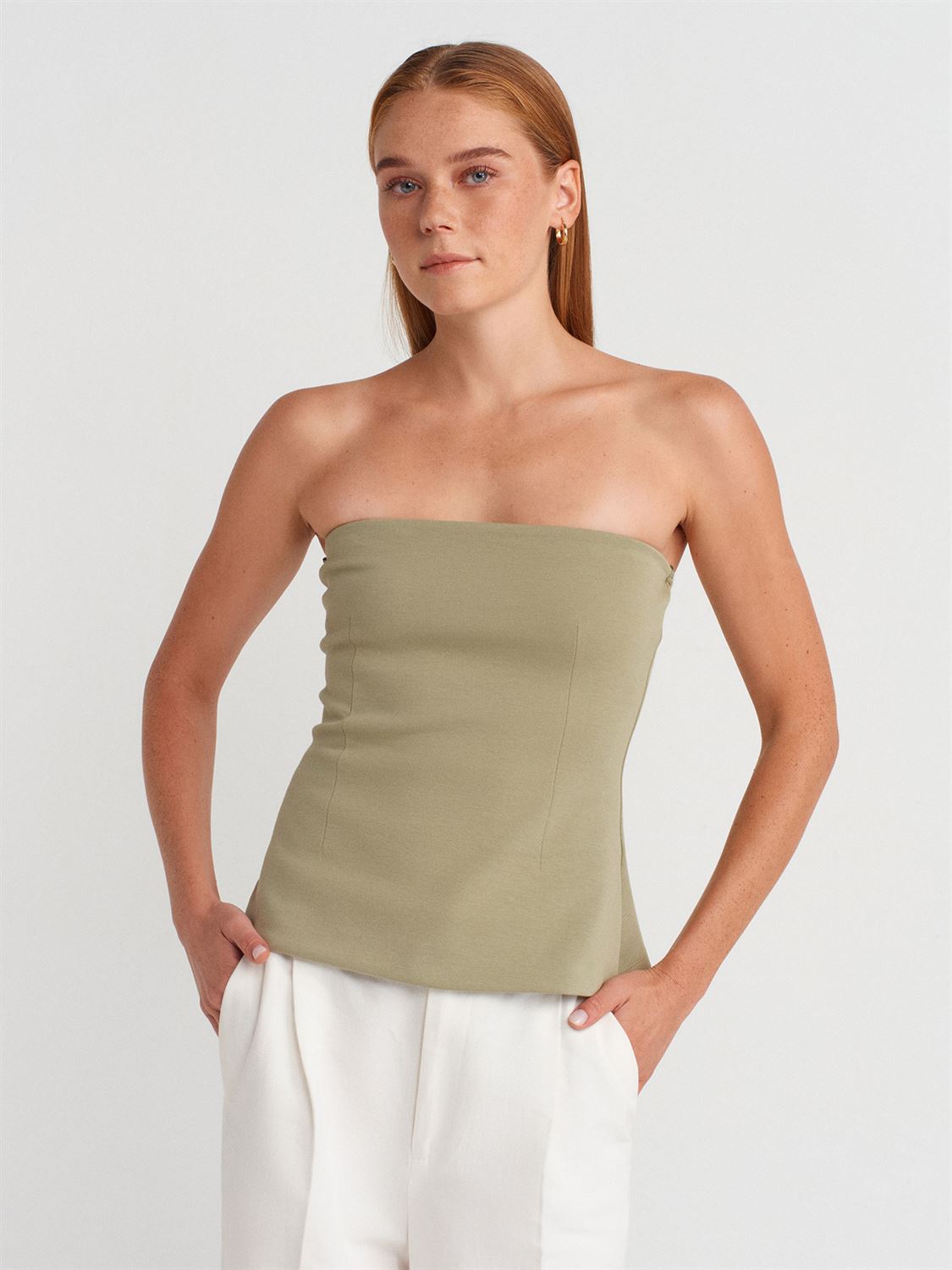 Strapless Flared Top