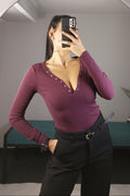 Fitted Button Top