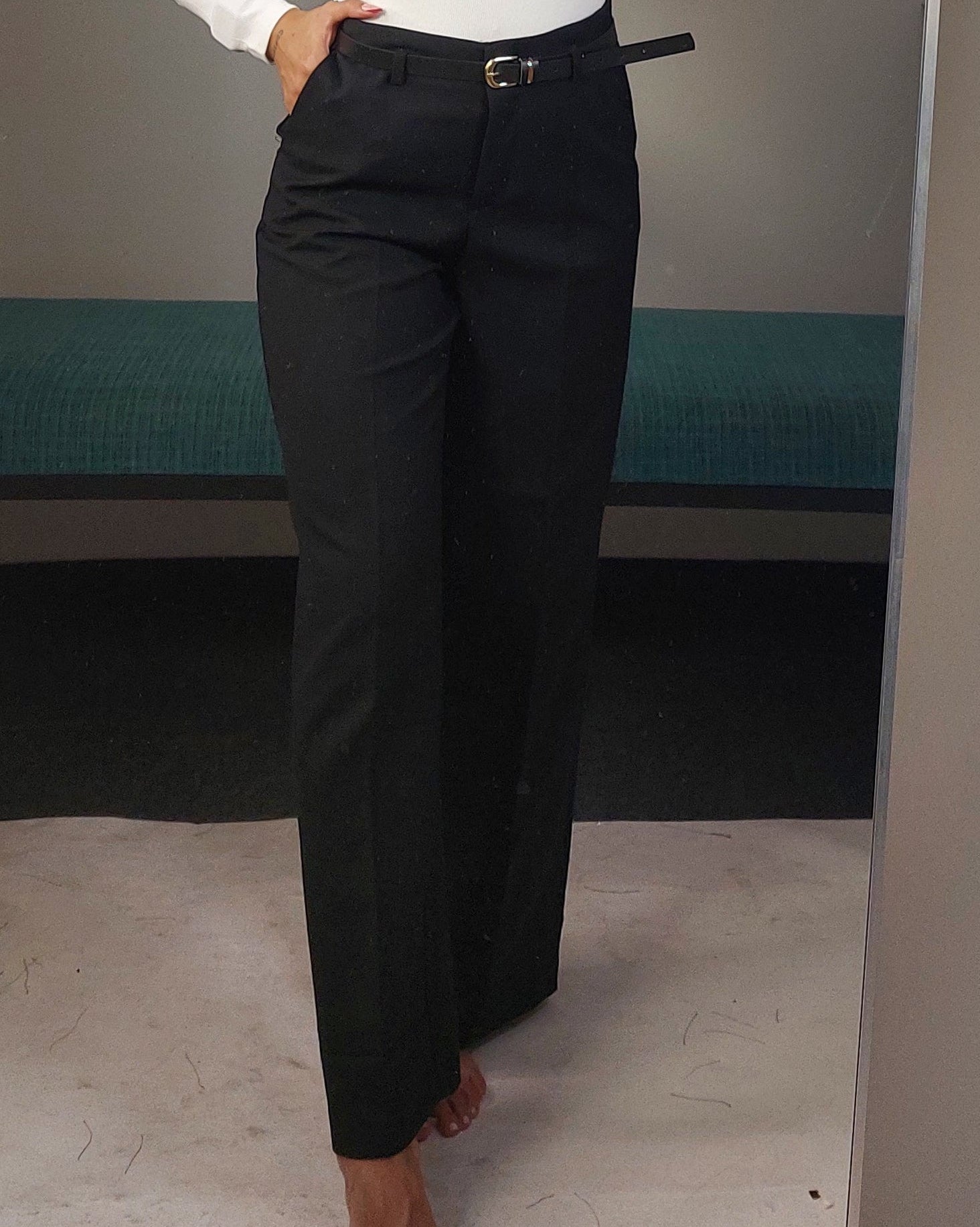 Straight-Leg Belted Trousers