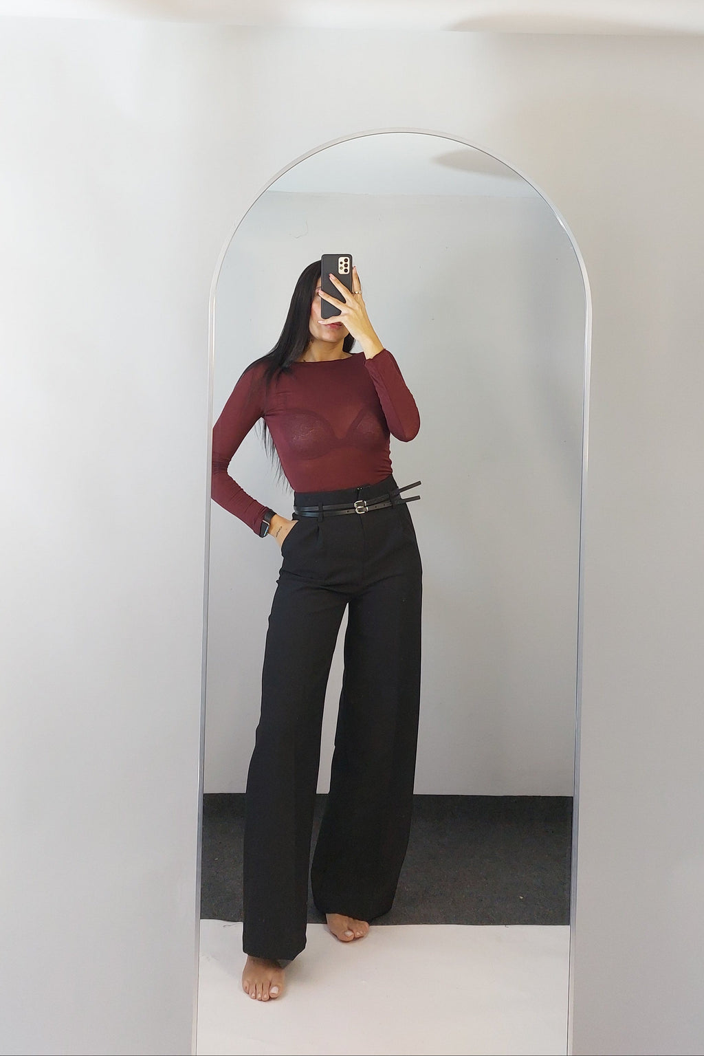 Wide Leg Suit Trousers