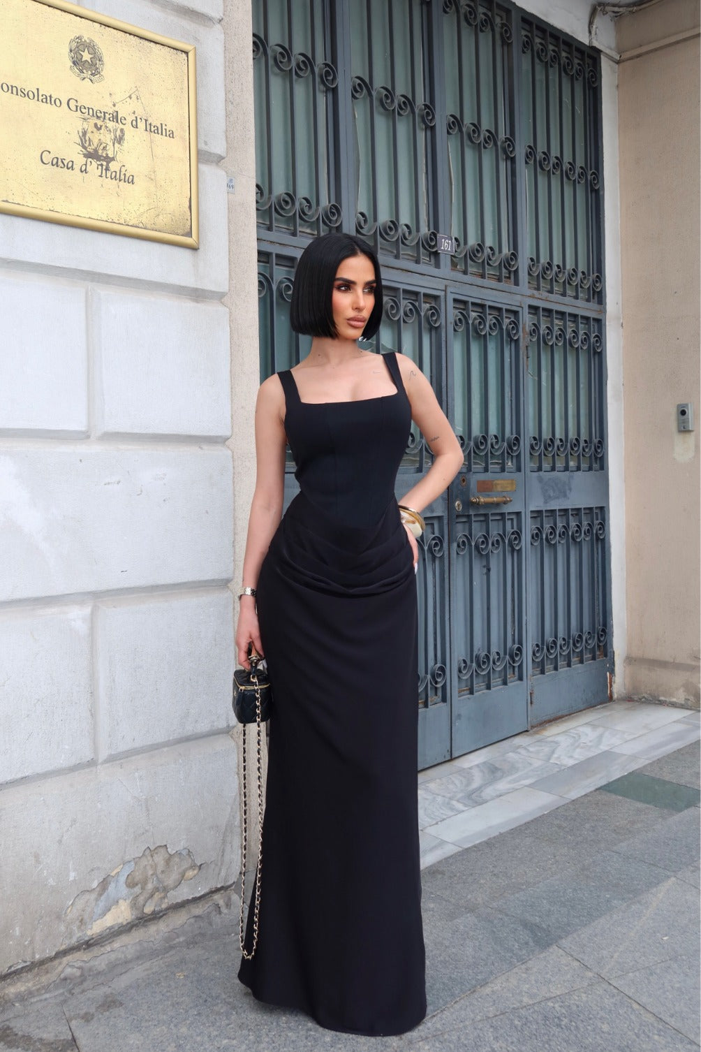 Draped Maxi Dress