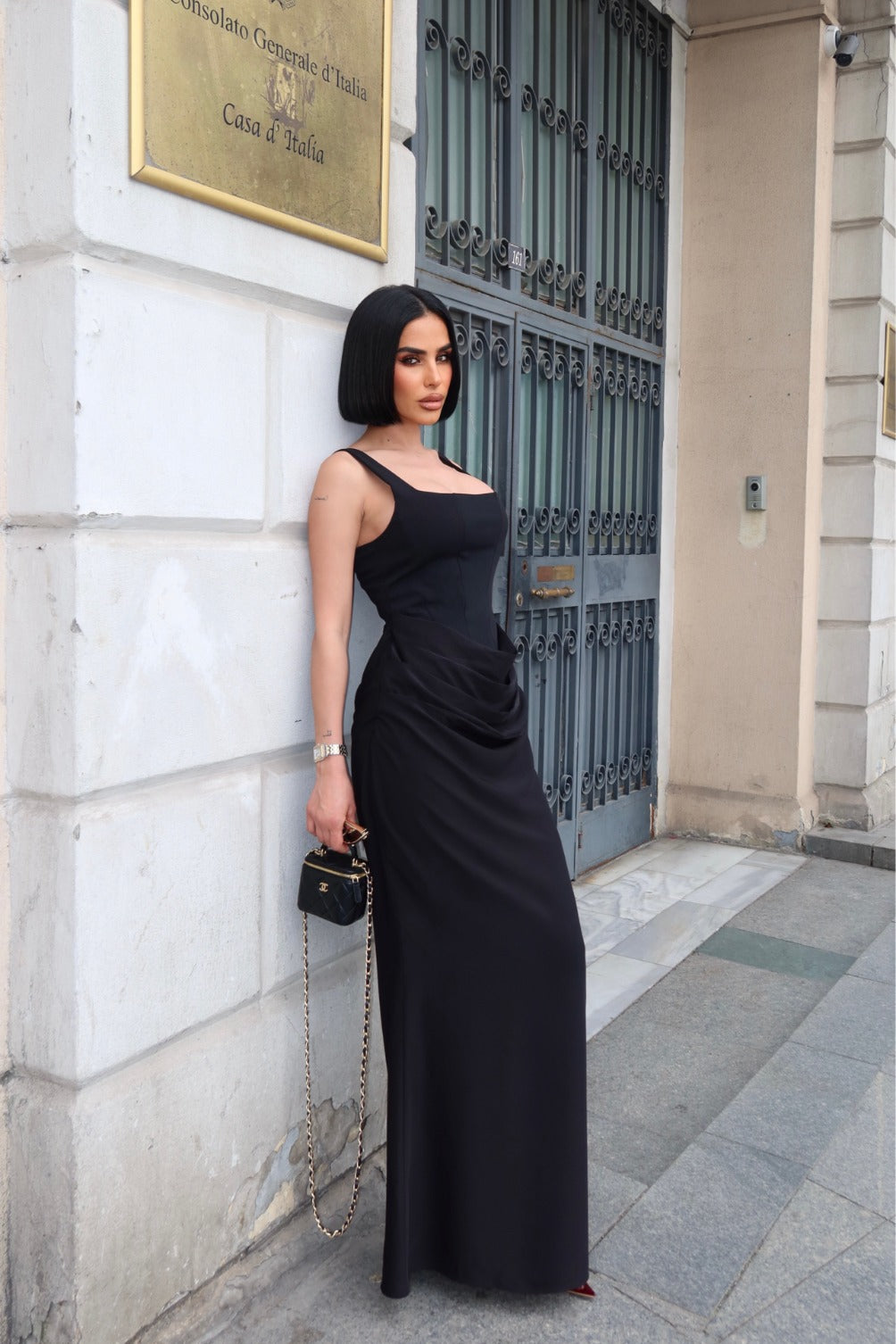 Draped Maxi Dress