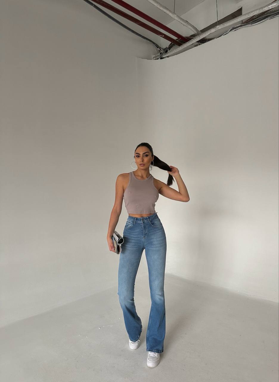 High-Waisted Flare Jeans