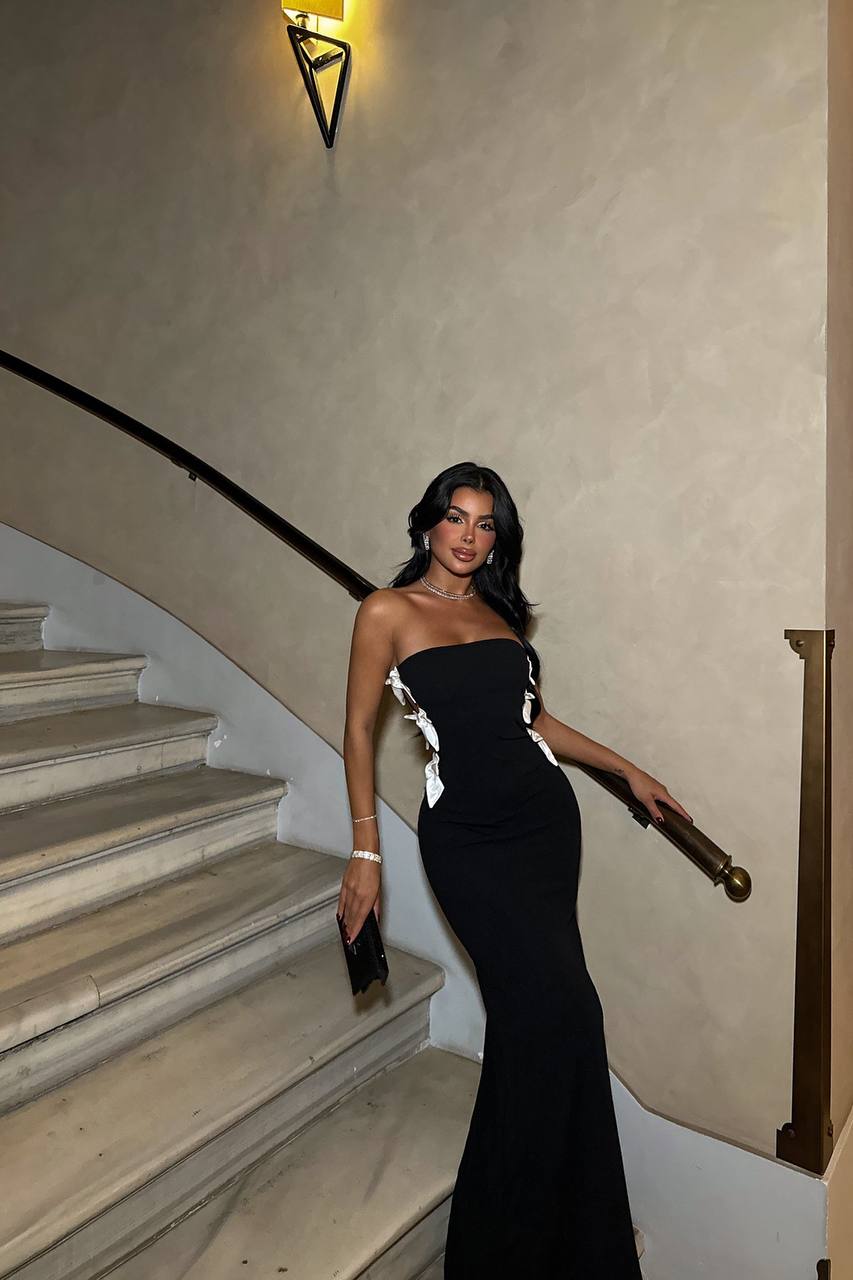 Strapless Bow Detail Gown