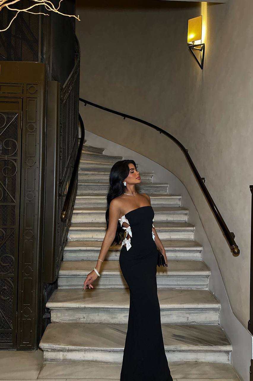 Strapless Bow Detail Gown