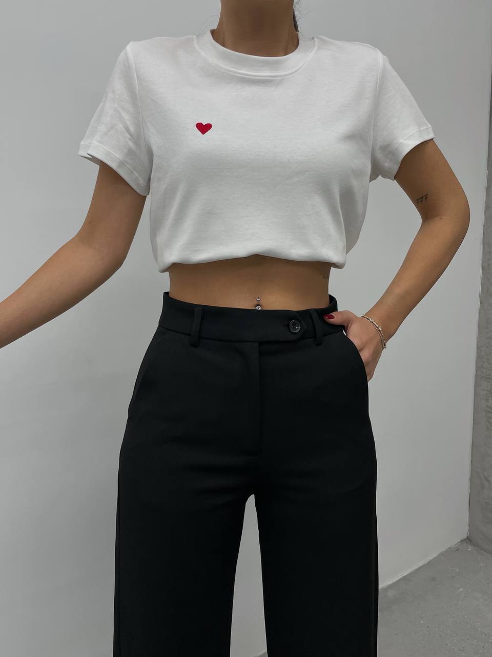 High-Waisted Palazzo Trouser