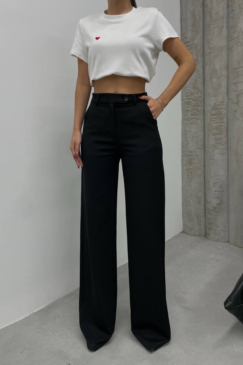 High-Waisted Palazzo Trouser