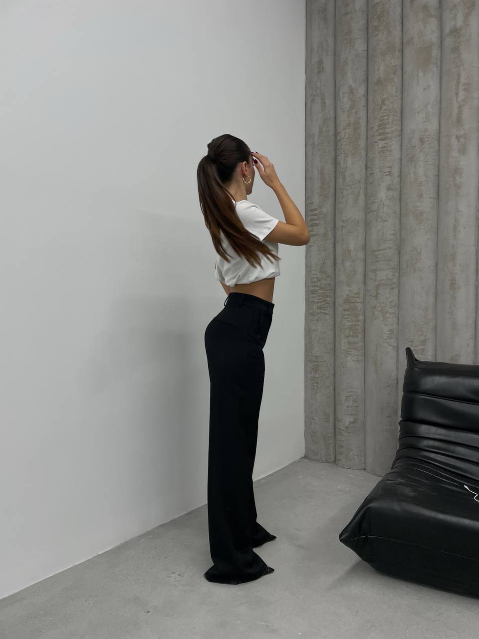 High-Waisted Palazzo Trouser