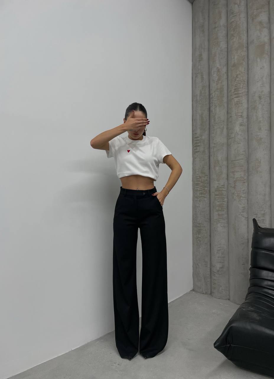 High-Waisted Palazzo Trouser