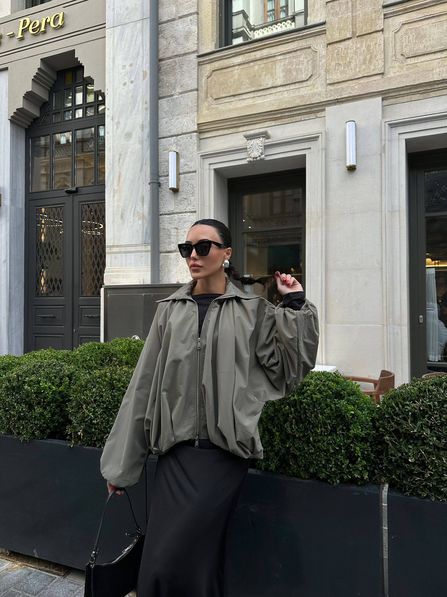 Oversized Bomber Jacket