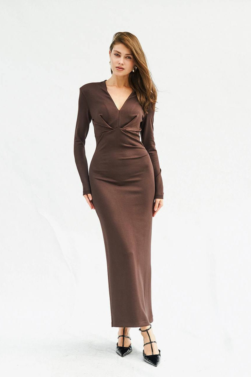 Long-Sleeve Midi Dress