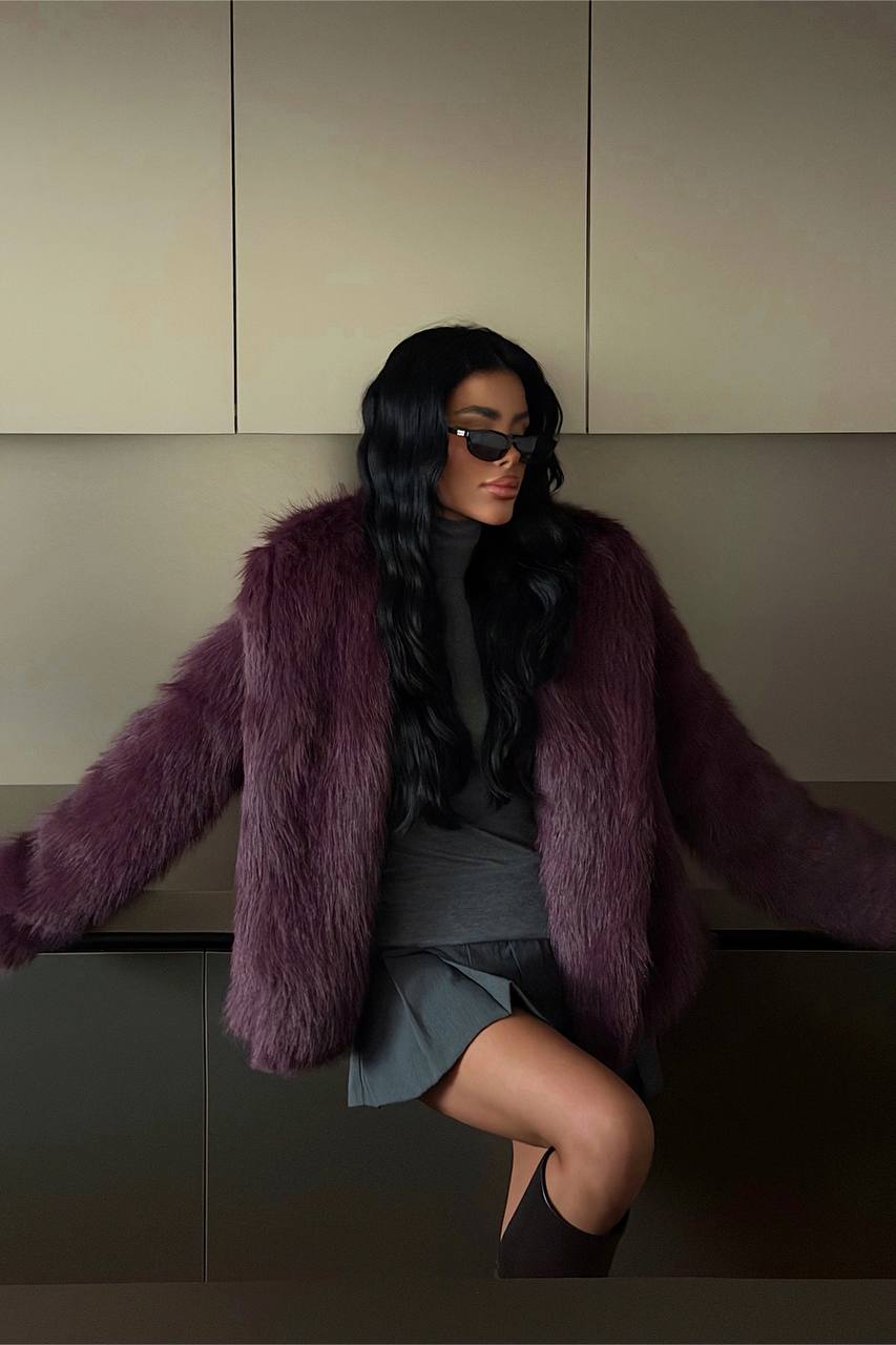 Cropped Faux Fur Jacket