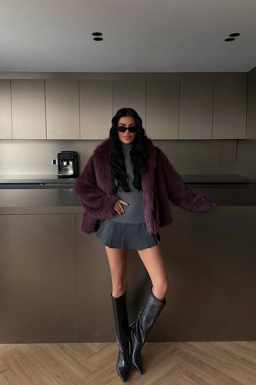 Cropped Faux Fur Jacket