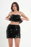 Large Sequin Mini Skirt
