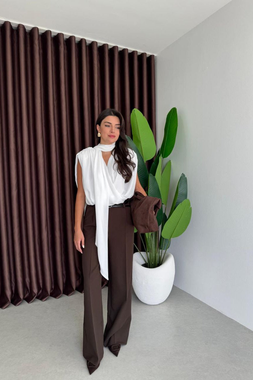 Wide Leg Suit Trousers