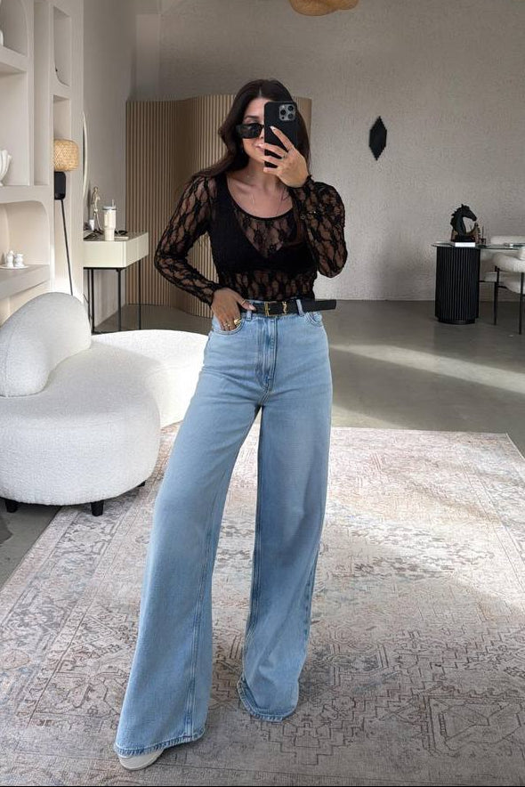 See-Through Patterned Crop