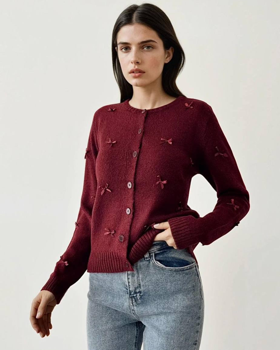 Buttoned Knit Cardigan