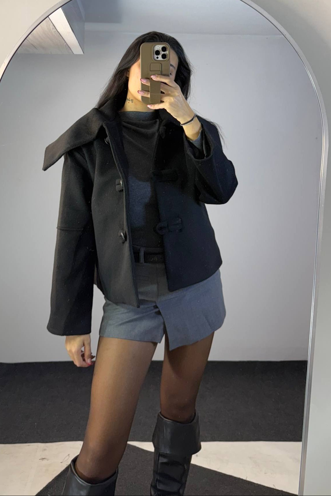 Cropped Duffle Jacket