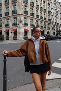Suede Bomber Jacket