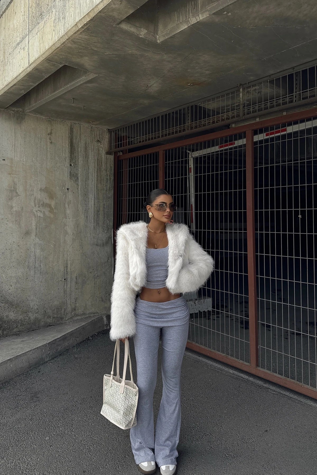 Hooded Faux-Fur Jacket