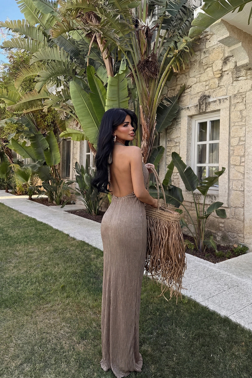 Open-Back Maxi Dress