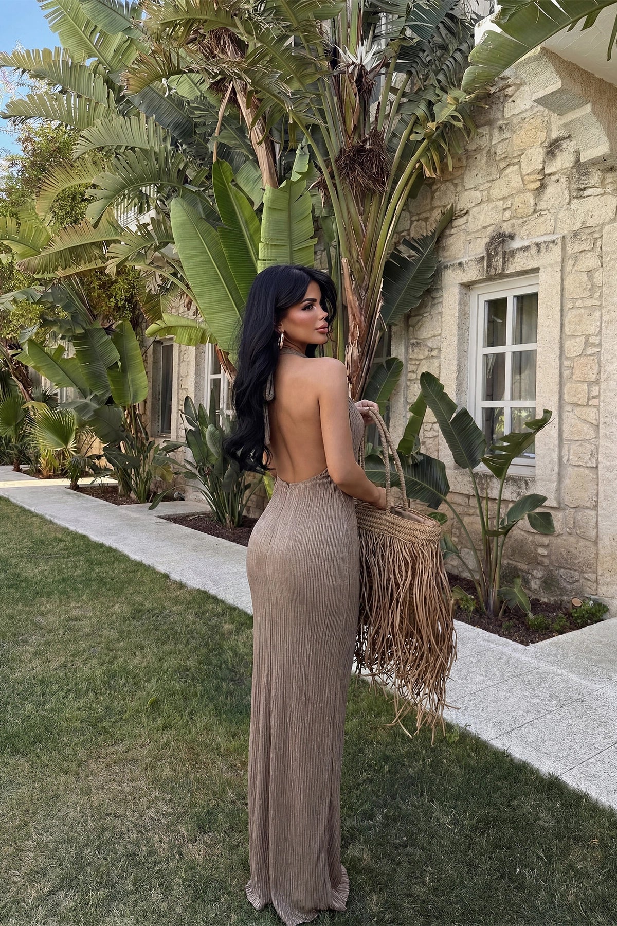 Open-Back Maxi Dress