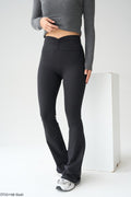 Ruched Waist Flared Leggings