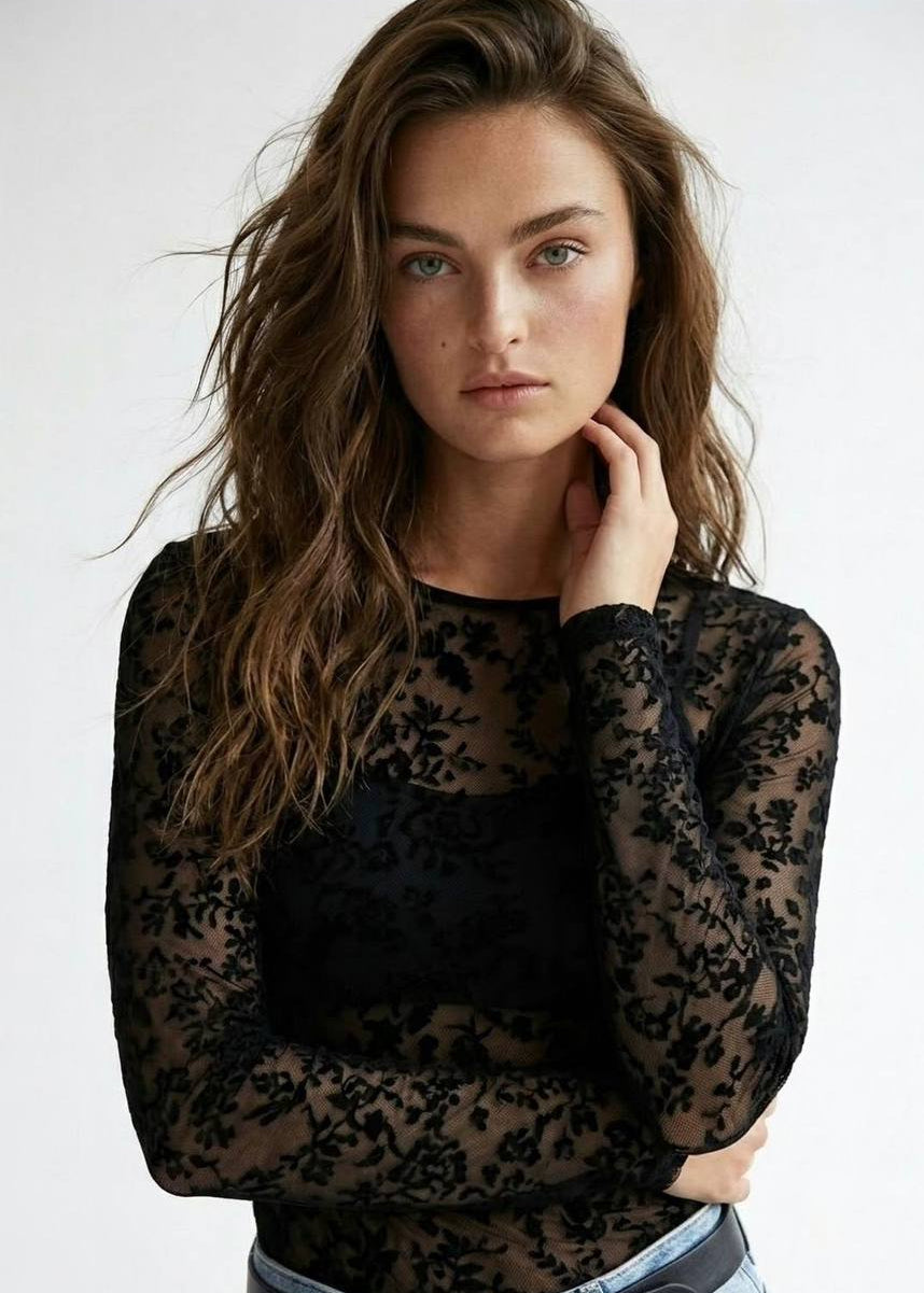 See-Through Patterned Top