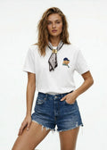 Scarf Detail T-Shirt