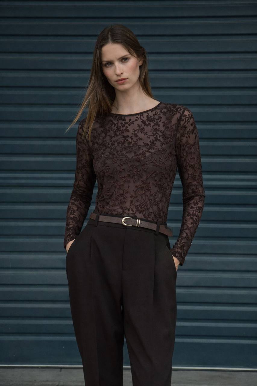 See-Through Patterned Top