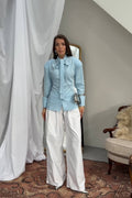 High-Waisted Wide-Leg Trousers