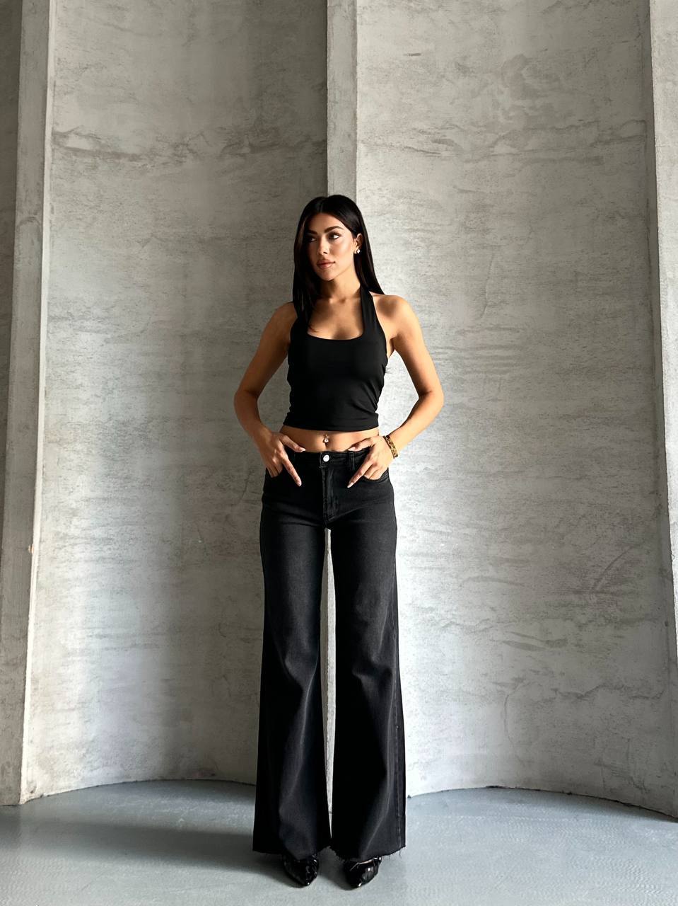 Mid-Rise Straight Jeans
