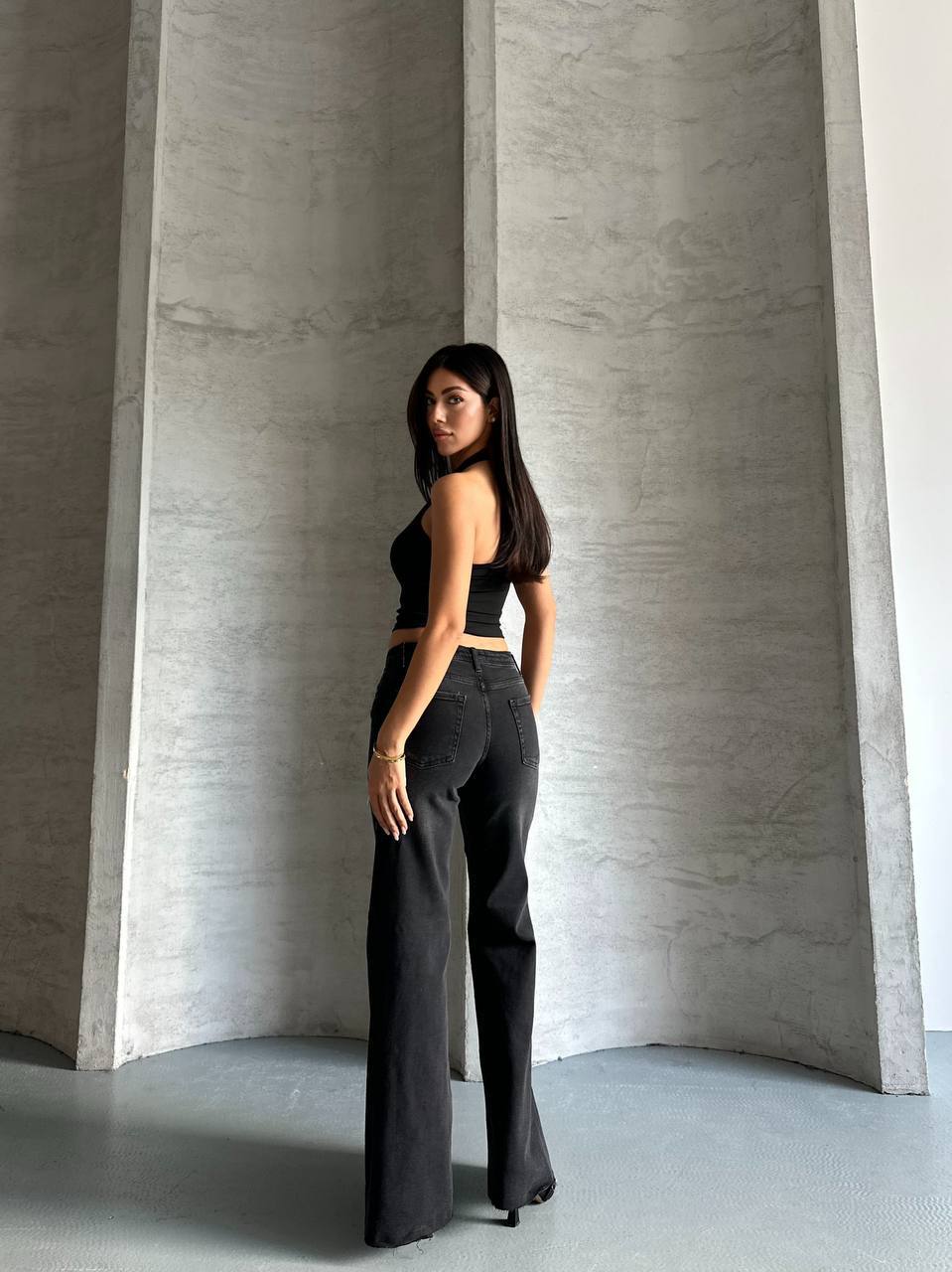 Mid-Rise Straight Jeans