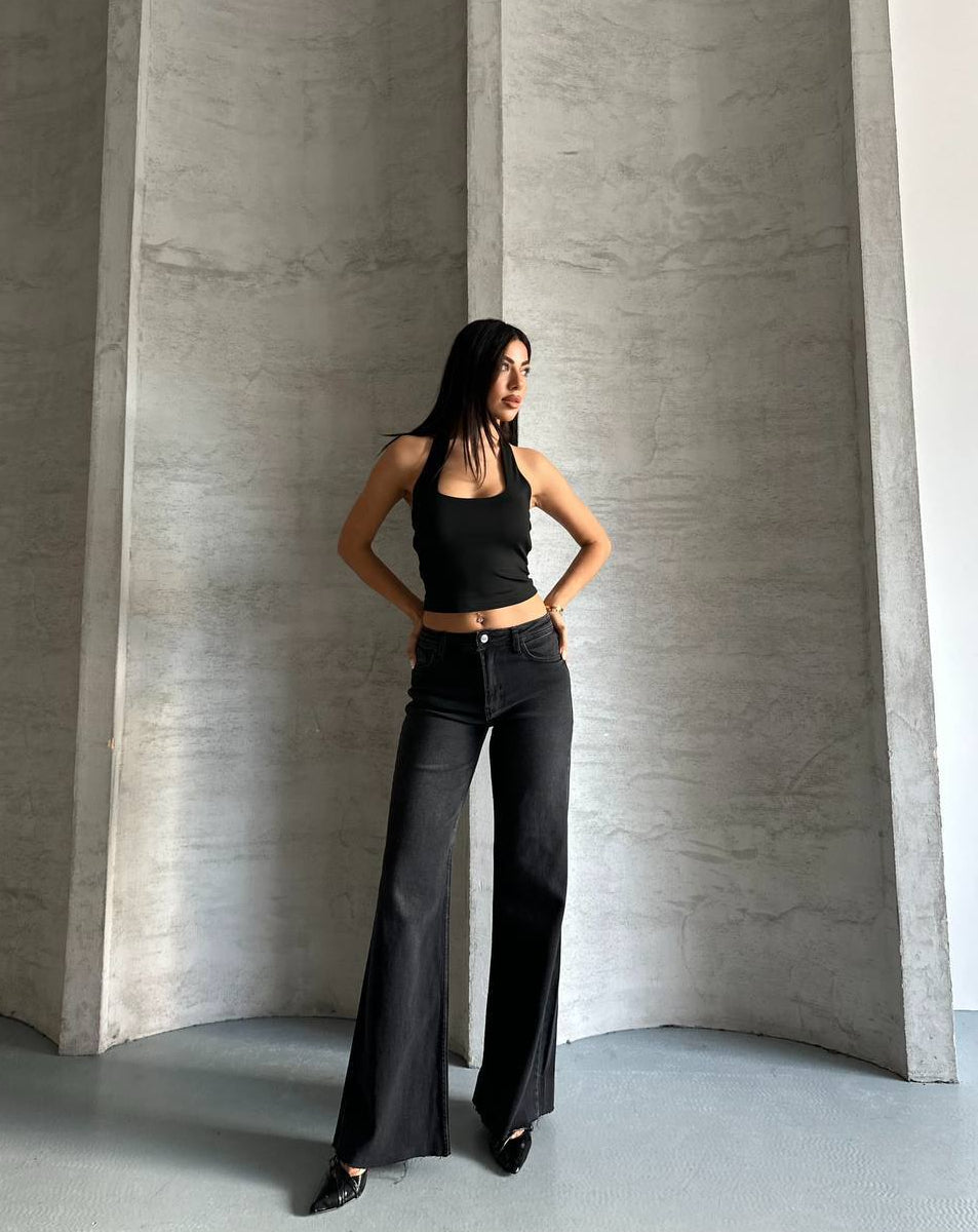 Mid-Rise Straight Jeans