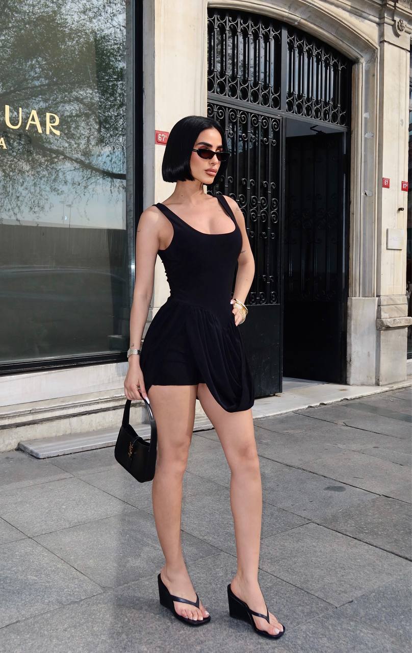 Draped Mini Dress