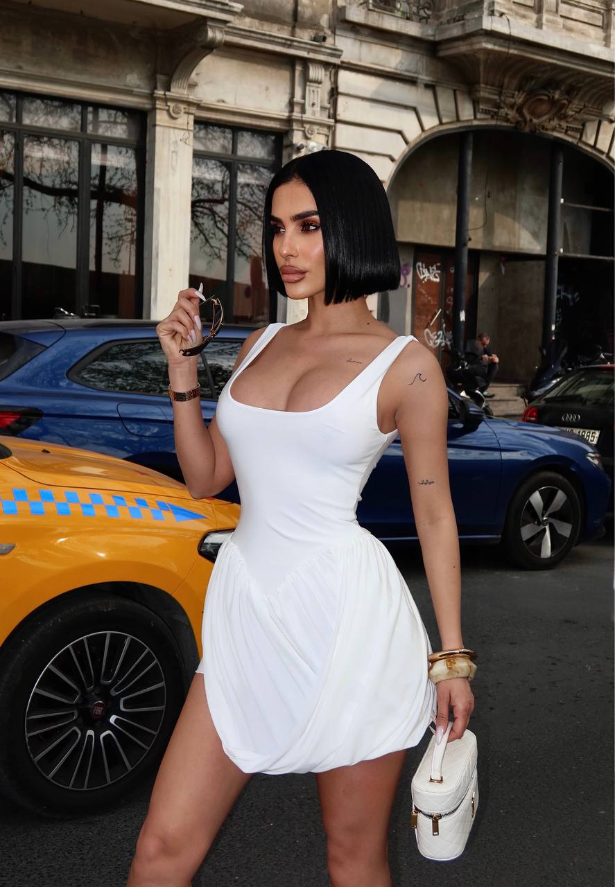 Draped Mini Dress