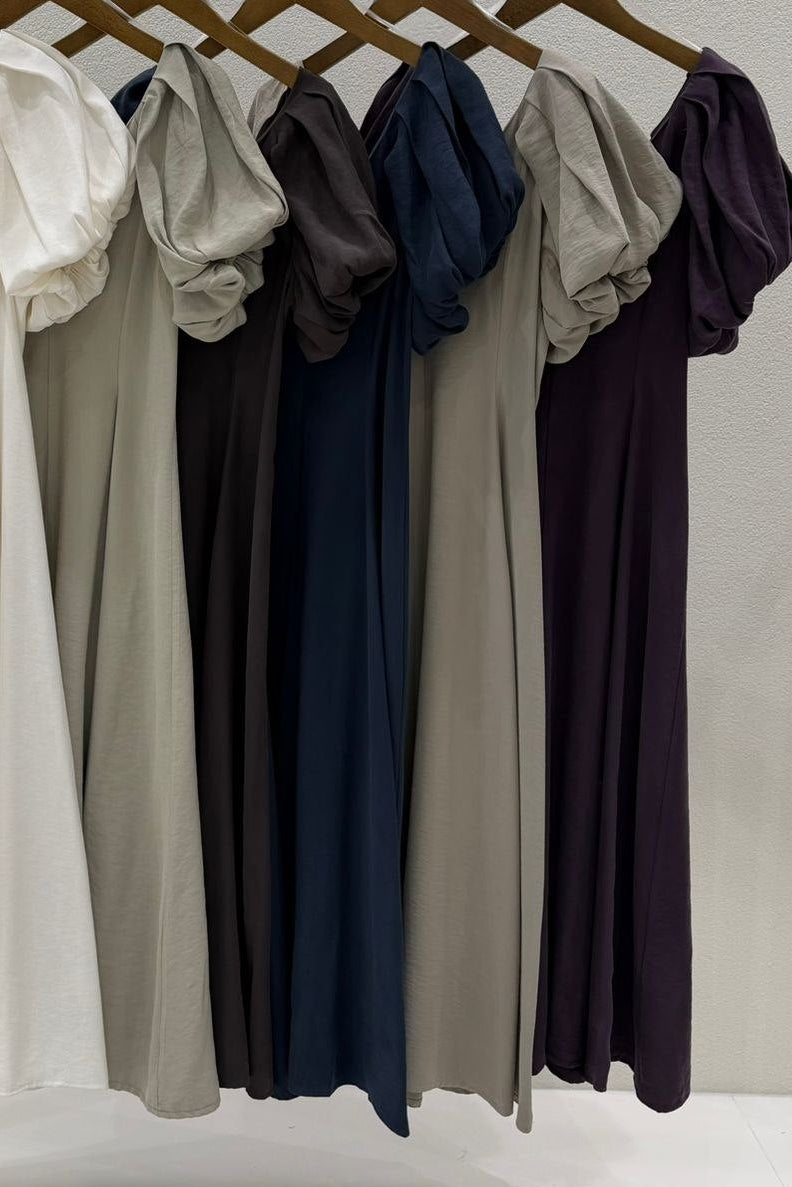 Puff Sleeve Midi Dress