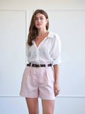 Belted Linen Short