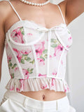 Floral Corset With Tie